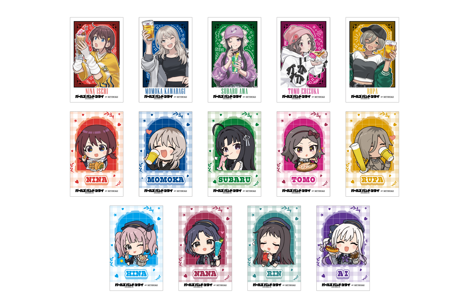 ガールズバンドクライ HUB コラボ フォト風カード コンプリート セット ガールズバンドクライ×HUB」コラボ特設サイト
